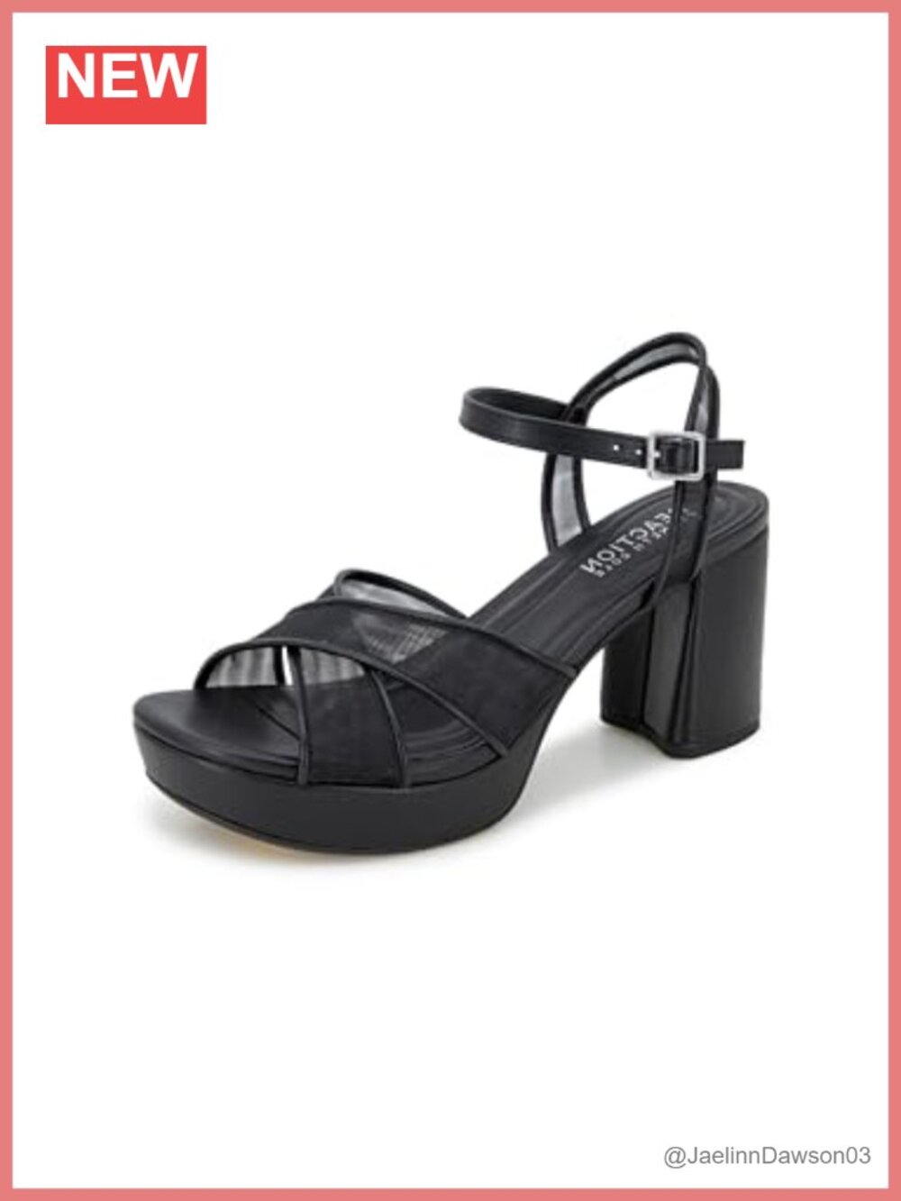 Kenneth Cole Reaction Women's Reeva Mesh Heeled Sandals Block Heel